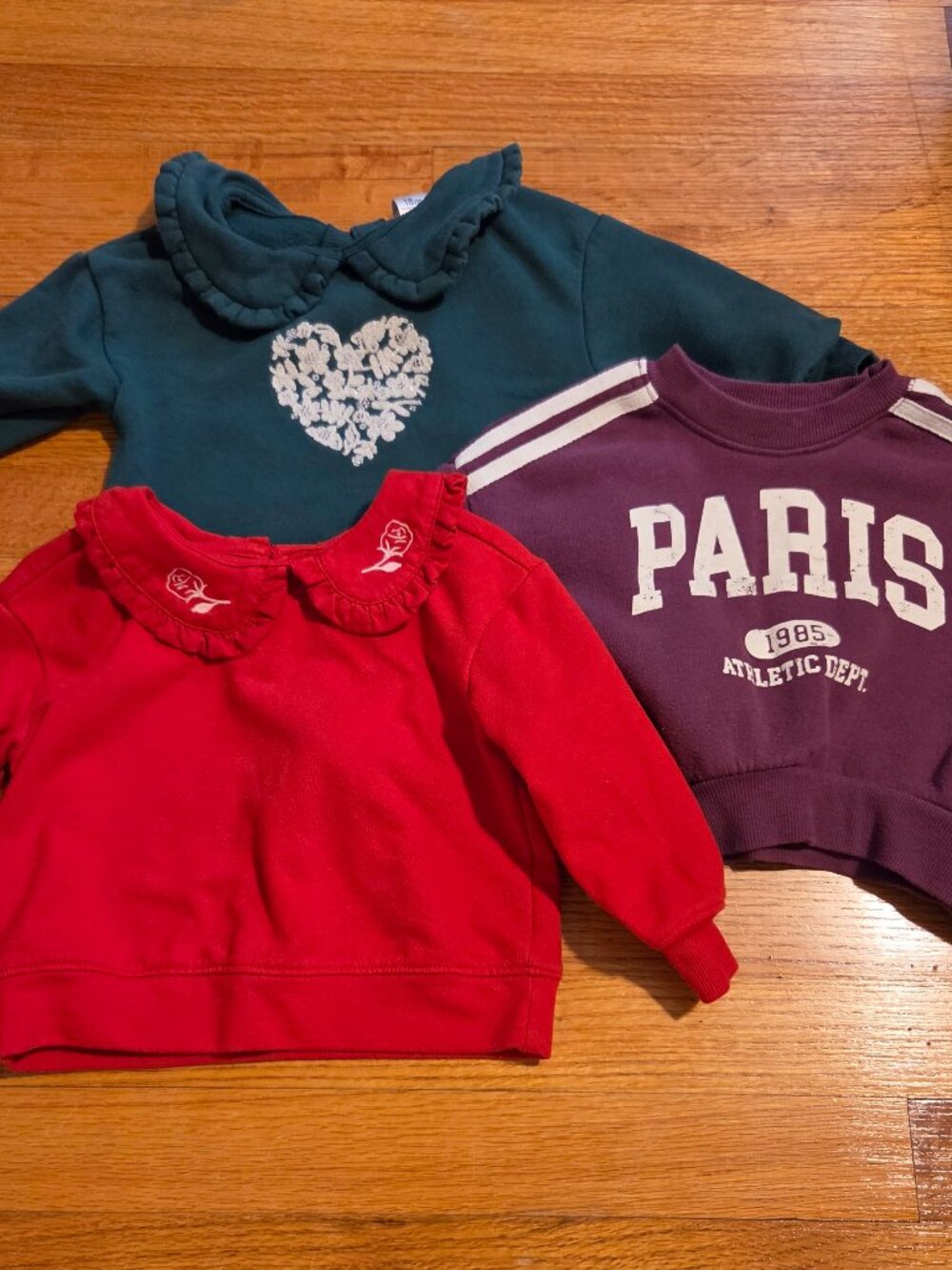 Bundle of 18 mo Sweatshirts Carters, Cat & Jack, Grayson Mini